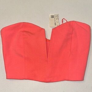 Women’s Coral Strapless Top